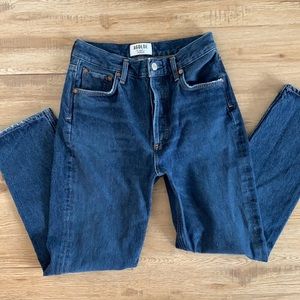 Agolde Riley Crop High Rise Jeans - Wink - Size 24